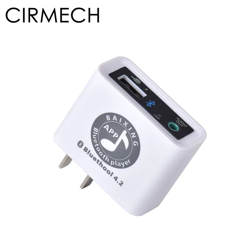 CIRMECH Bluetooth приемник 4 2 беспроводной аудио BT стерео адаптер с 3 5 мм кабель Папа-папа