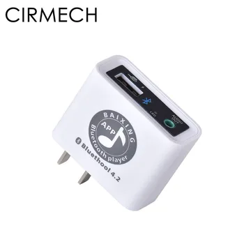 

CIRMECH Bluetooth Receiver 4.2 Wireless Bluetooth Audio Receiver BT Stereo Adapter with 3.5mm Male to Male Cable for Speaker