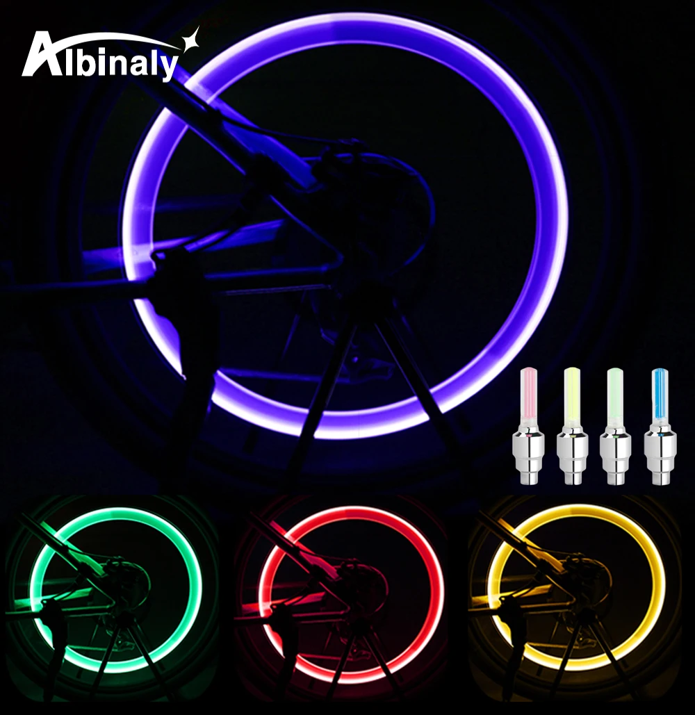 

Waterproof LED Bicycle Light Tire Valve Bike Light Riding Sport Spoke Safety Warning Light Outdoor Wheel Light bike Accessories