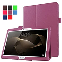 Enzi DHL/EMS/UPS 2 папки Folio Stand личи зерна кожаный чехол для huawei MediaPad M2 10,0 M2-A01W/F/L планшета - Цвет: 5