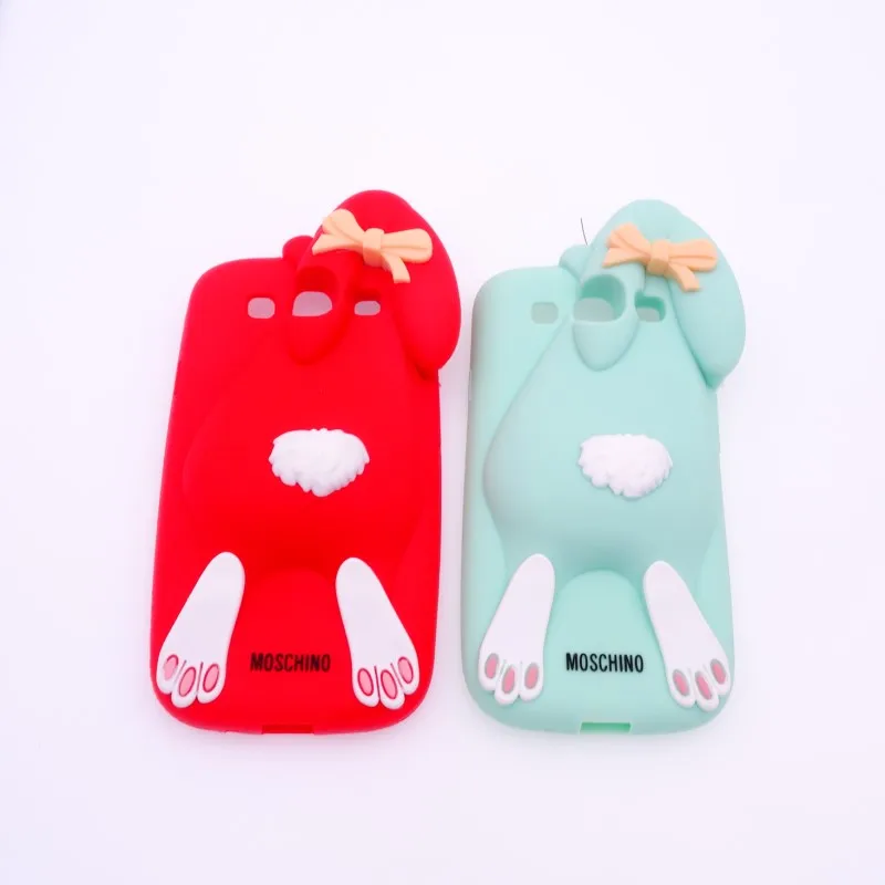 

Fashion Cute 3D Cartoon Rabbit Soft Rubber Silicone Case for Samsung Galaxy S3 i9300 i9308 i939 Phone Protective Cover