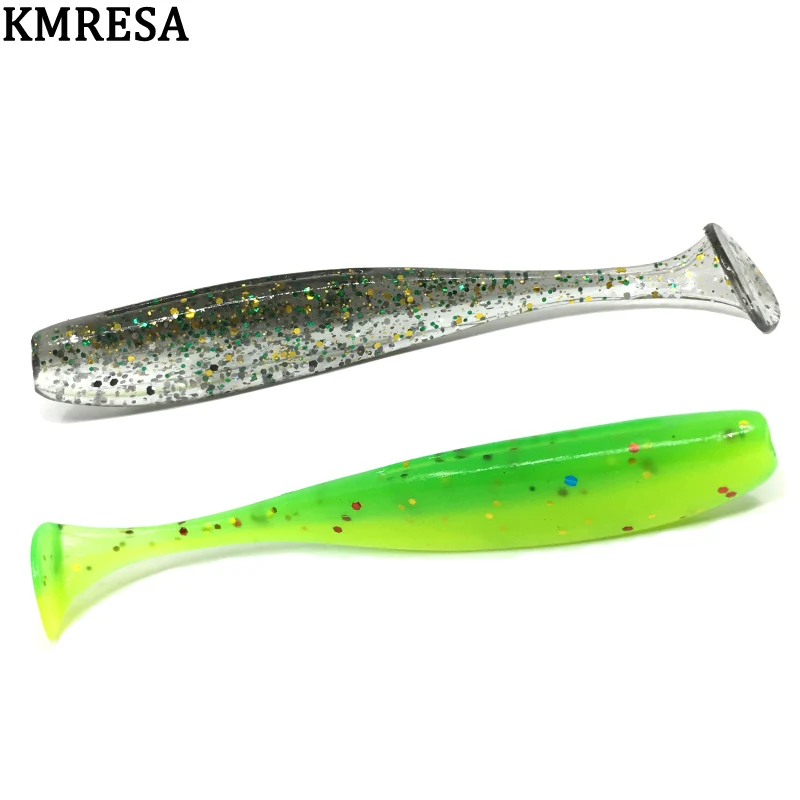 

6Pcs / lot 7cm Crankbait Jig Worm Esfishing Soft Lure Shad Winter Soft Silicone Double Color Carp Wobblers For Fishing Tackle