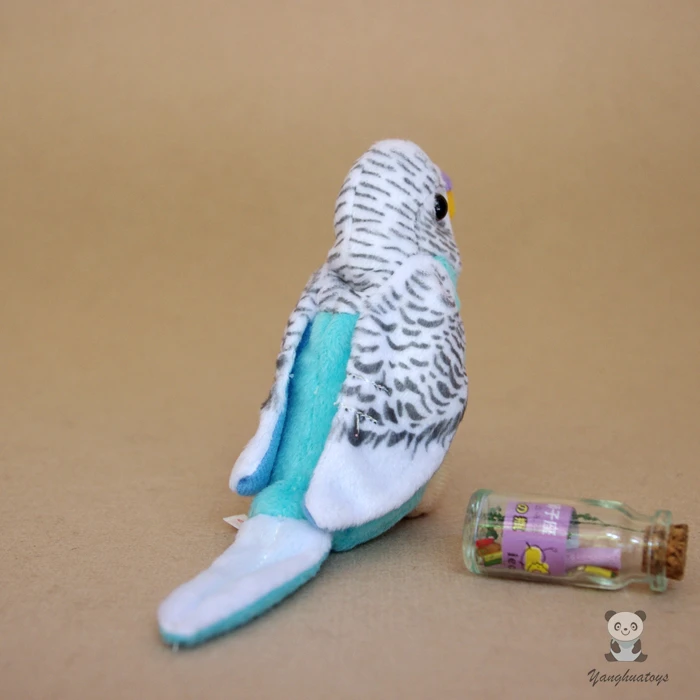 Имитационные птицы волнистые плюшевые игрушки светильник синий супер каваи попугай куклы детские игрушки подарок