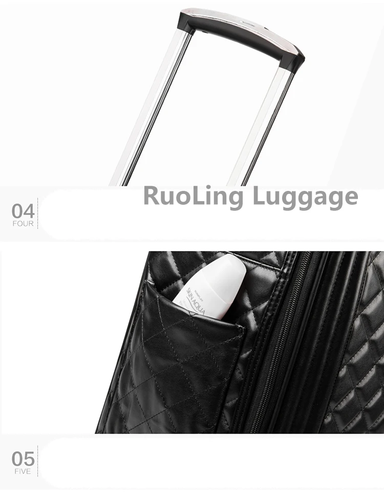 LeTrend ретро чемодан на колёсиках из искусственной кожи набор Спиннер высокой емкости тележка высокого класса чемодан класса люкс Колеса Кабина дорожная сумка