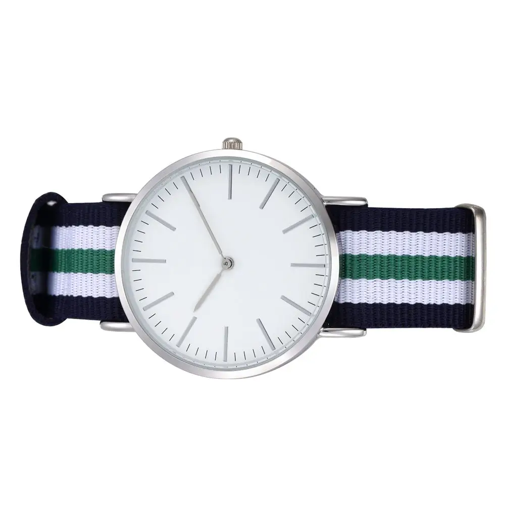 Latest Unisex Watch Men Relojes Women Quartz Movement Thin Case Zulu Navy Wristwatch Bands