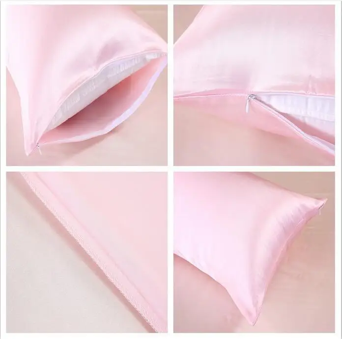 

Fyjafon 100% Pure Mulberry Silk Pillowcase Both sides 19momme Silk Pillow Case Bed Pillowcase Zipper Closure Pillow Covers