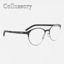 Мужские и женские оправы для очков из нержавеющей стали, круглые винтажные Ретро Оптические очки для чтения по рецепту, Гибкие Компьютерные очки