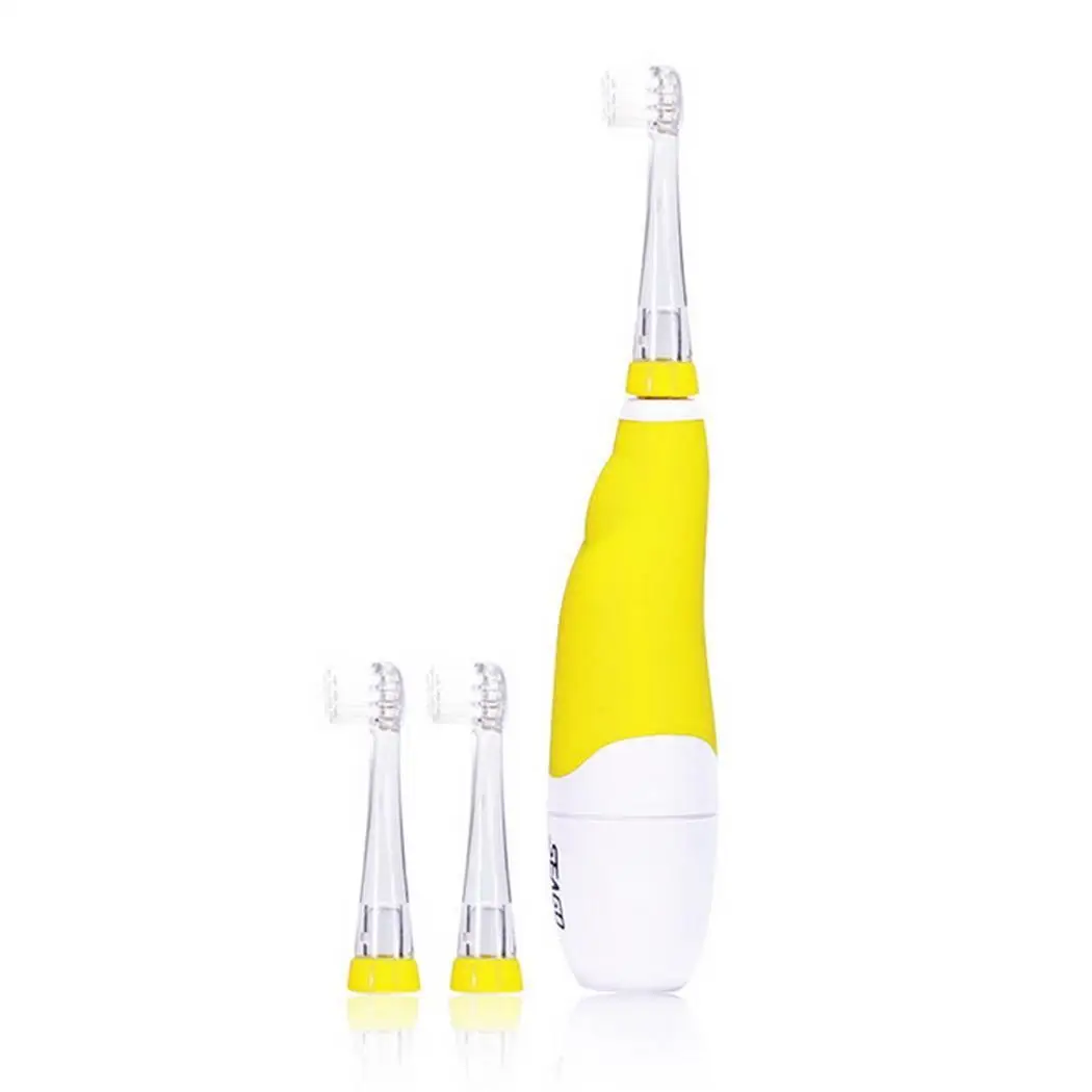 

Children Electric Toothbrush Waterproof With LED Light Music Electric Toothbrush Intelligent Timing Battery Type For Kids Green