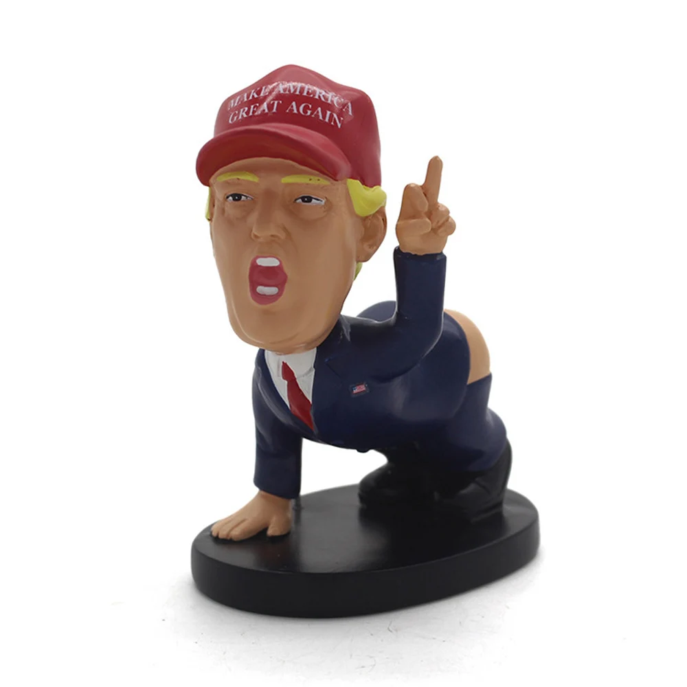 Fancy Gift Desk Decor Birthday Gift Creative President Dump A Trump Statue Pencil Pen Holder Donald Trump Gag Office Organizer