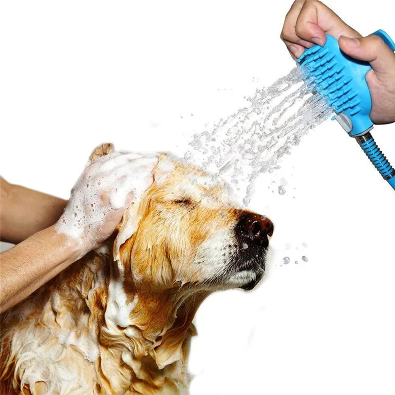 Собака опрыскиватели купальный очиститель оснащение для душа удобный массажер очистки стиральная опрыскиватели для ванны кисть собак для домашних животных