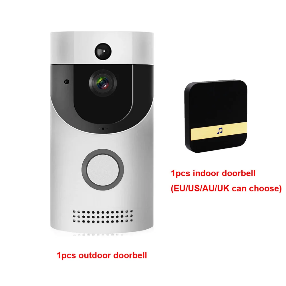 CDYCAM IP65 Водонепроницаемый wifi видео дверной звонок камера домофон 720P HD батарея беспроводной домашний IP дверной звонок 2 способа аудио iOS Android - Цвет: 01 Package