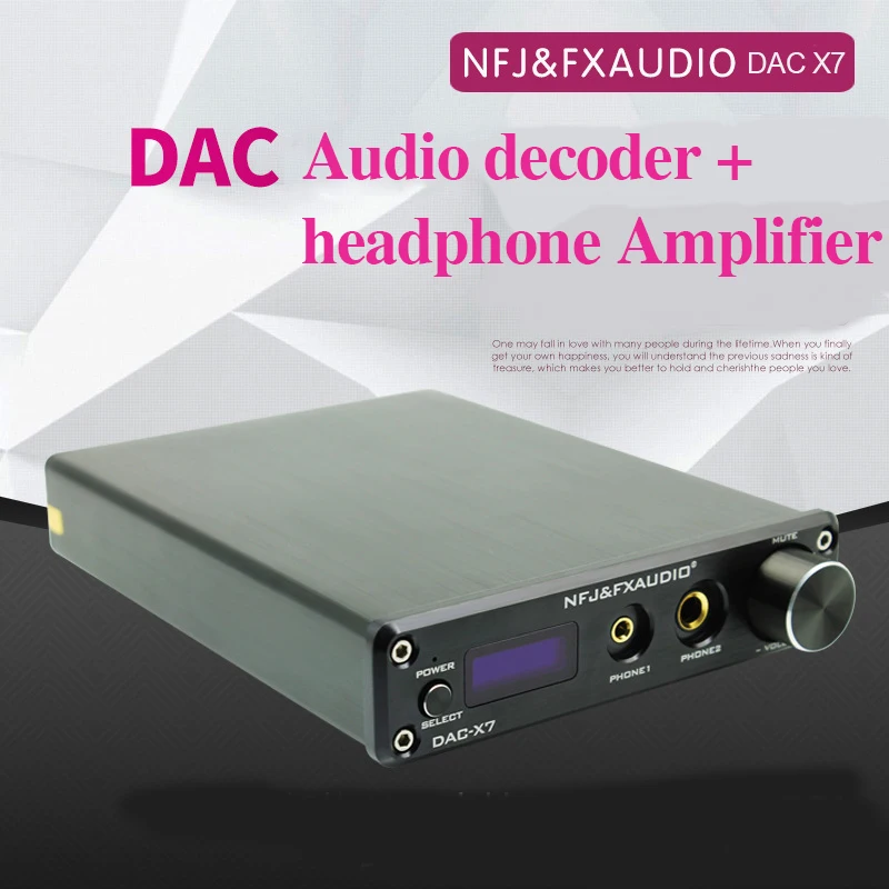 

FX-AUDIO DAC-X7 XMOS AK4490EQ USB DAC Decoder HiFi Audio Headphone Amplifier DSD256 OPA2604 TPA6120
