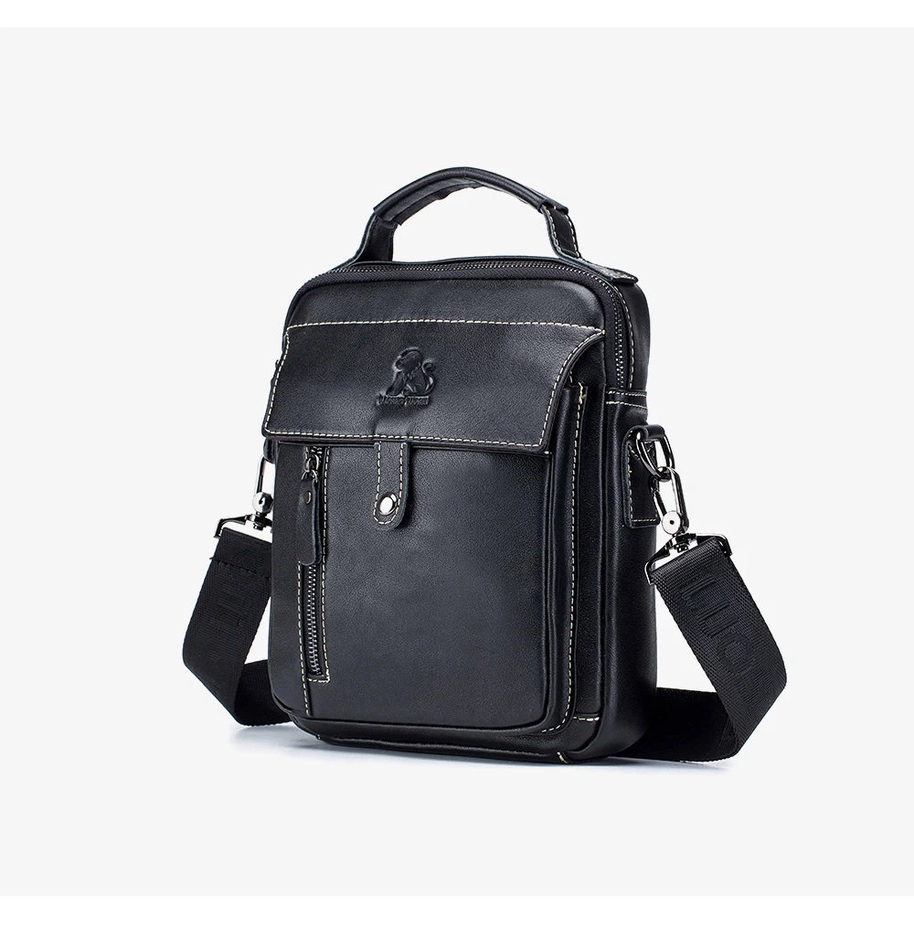 LAOSHIZI LUOSEN Мужская винтажная сумка из натуральной воловьей кожи портфель деловая сумка через плечо сумка для iPad 91305