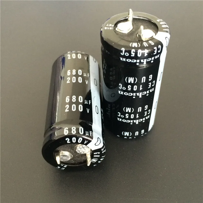 2шт 680 мкФ 200V NICHICON GU серия 22x45 мм Высокое качество 200V680uF оснастки PSU алюминиевый