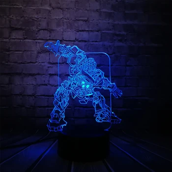 

Cartoon Robot Transform Car Ratchet 3D Lamp Night USB LED Lighting Christmas Gifts Decora luminaria Children Table KIDS TOYS