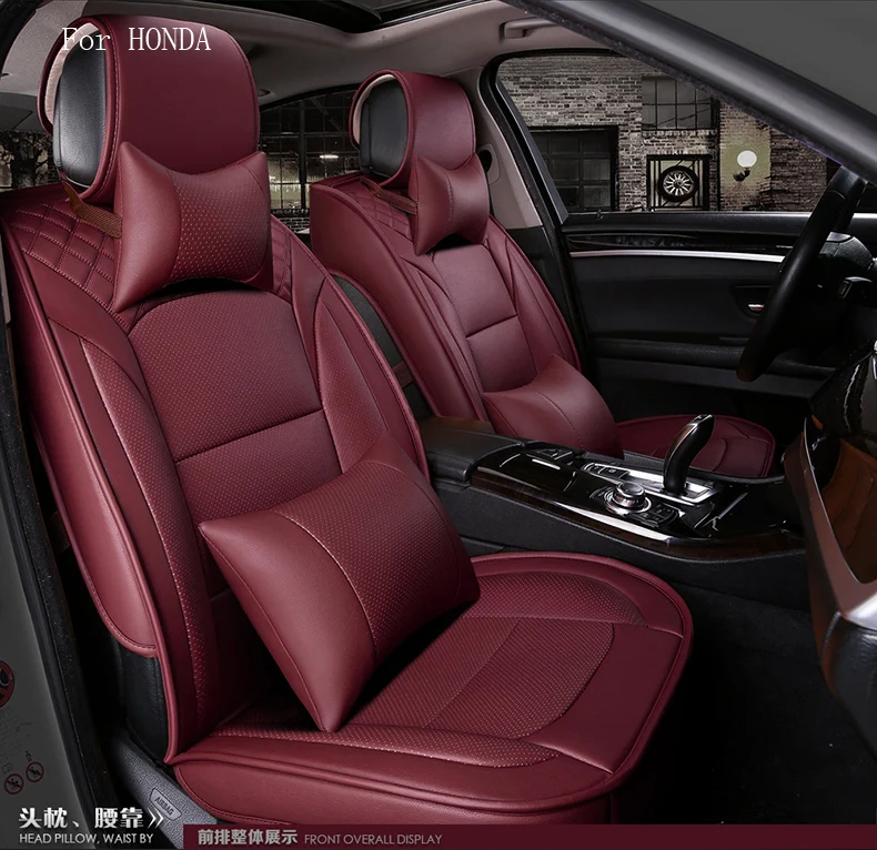 Waterproof Pu Leather Car Seat Cover For Honda Civic 2017 Crv Fit Waterproof Pu Leather Car Seat Cover For Honda Civic 2017 Crv Fit Accord Front Rear Full Universal In Automobiles Covers From
