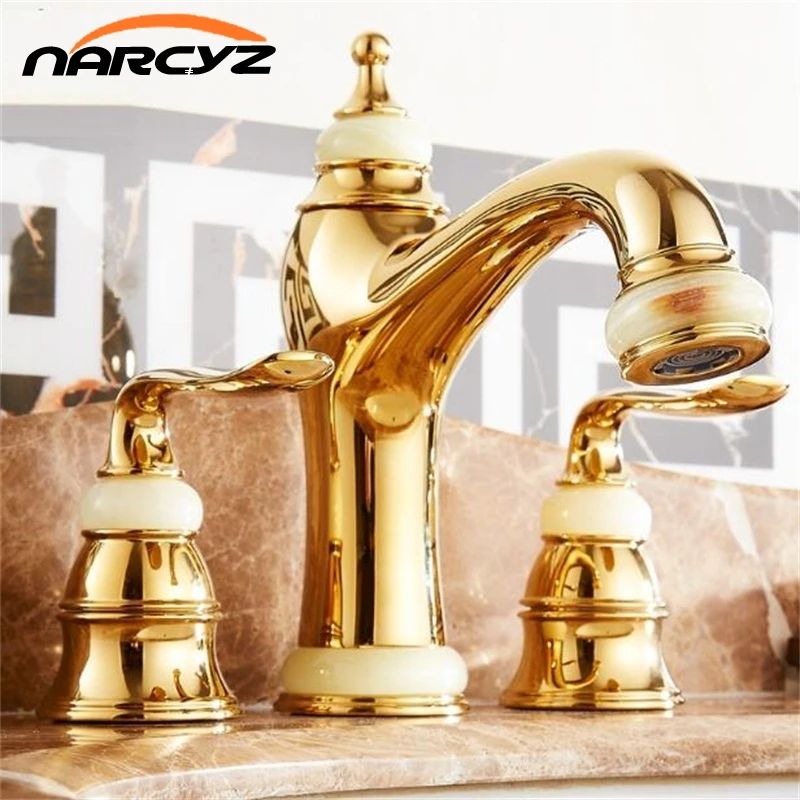Buy Free shipping Bathroom Faucet 3 Holes Double