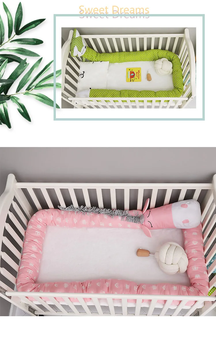 Милые детские бортики для кроватки, постельные принадлежности для новорожденных, детское оформление спальни, детская Защитная кровать, бампер, узел, подушка, подушка для кроватки, бампер