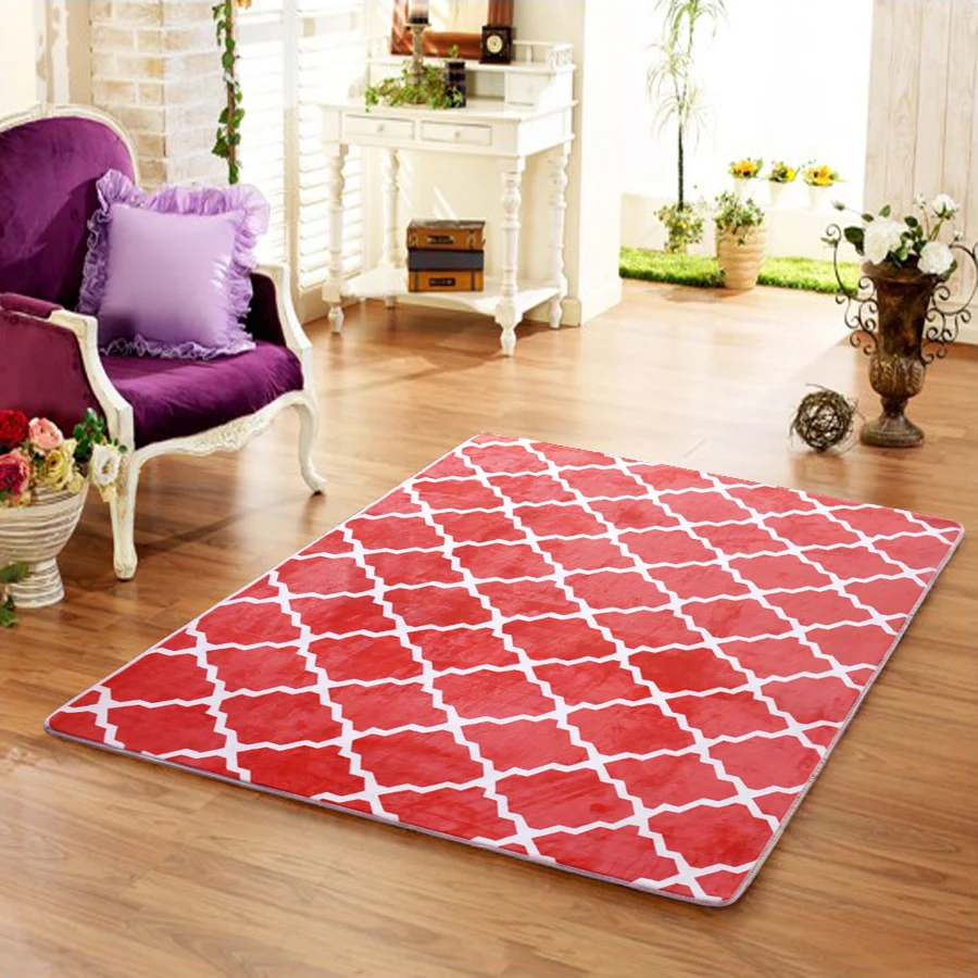 

Red Soft Carpet For Living Room Carpet Thick Floor Blanket Yoga Mat Bedroom Fur Rug And Carpets For Home Decoration