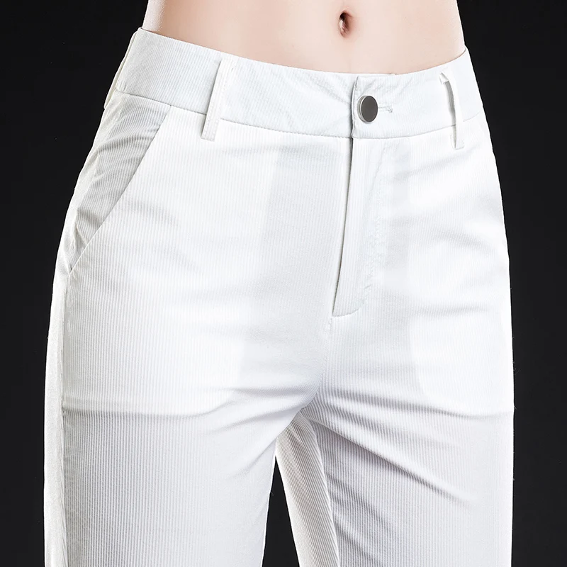 Haren Mujeres Longitud Tobillo Cintura Verano Calidad Pantalones Elasticidad De Alta Nuevas Las 2019 RFqwAWgxzz