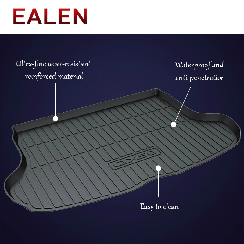 

EALEN For Infiniti QX50 Q50L styling Boot Liner Tray Waterproof carpet Anti-slip mat Accessories 1Set Car Cargo rear trunk mat