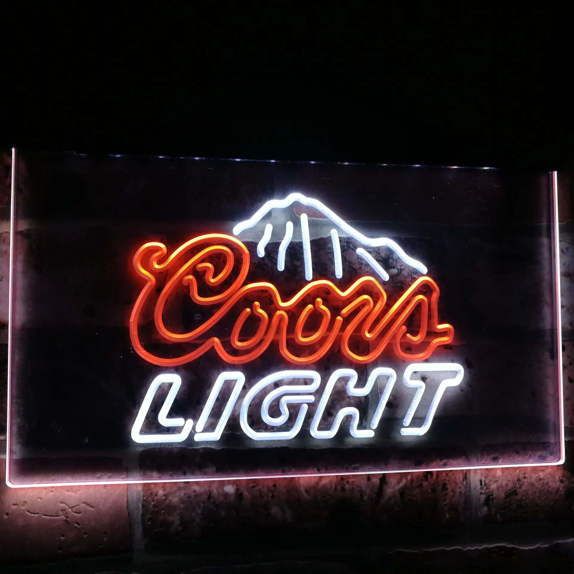 Coors светильник, горный пивной бар, украшение, подарок, двойной цвет, светодиодный неоновый светильник, вывески, st6-a2012