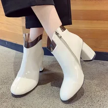 New Women's Boots Autumn Winter Genuine Leather Boots Woman Basic High Top Ankle Boots Booties Pump Med Heels Shoes fedonas new women basic ankle boots autumn winter high heels martin shoes woman brand elegant genuine leather office pumps