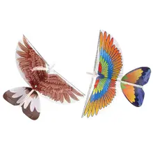 Рисунок орла попугая электронная летающая птица игрушки ручной бросок бумажная модель самолета игрушки DIY Складные Игрушки несколько летающих поз