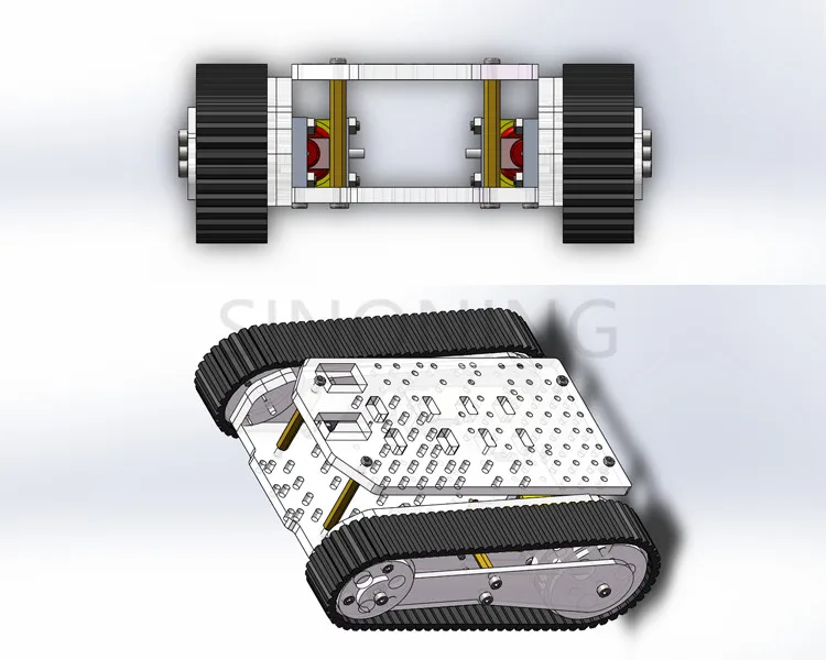 chassi acrílico para tanque de robô plataforma transparente para arduino