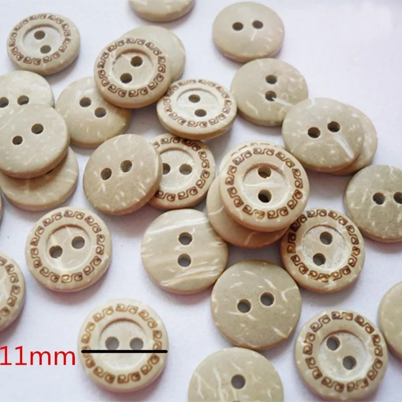 buttons 228 Кокосовые пуговицы деревянные круглые DIY botones цветок для детской одежды одежда для малышей креативный 50 шт./лот 11 мм 13 мм 14 мм - Цвет: buttons 228