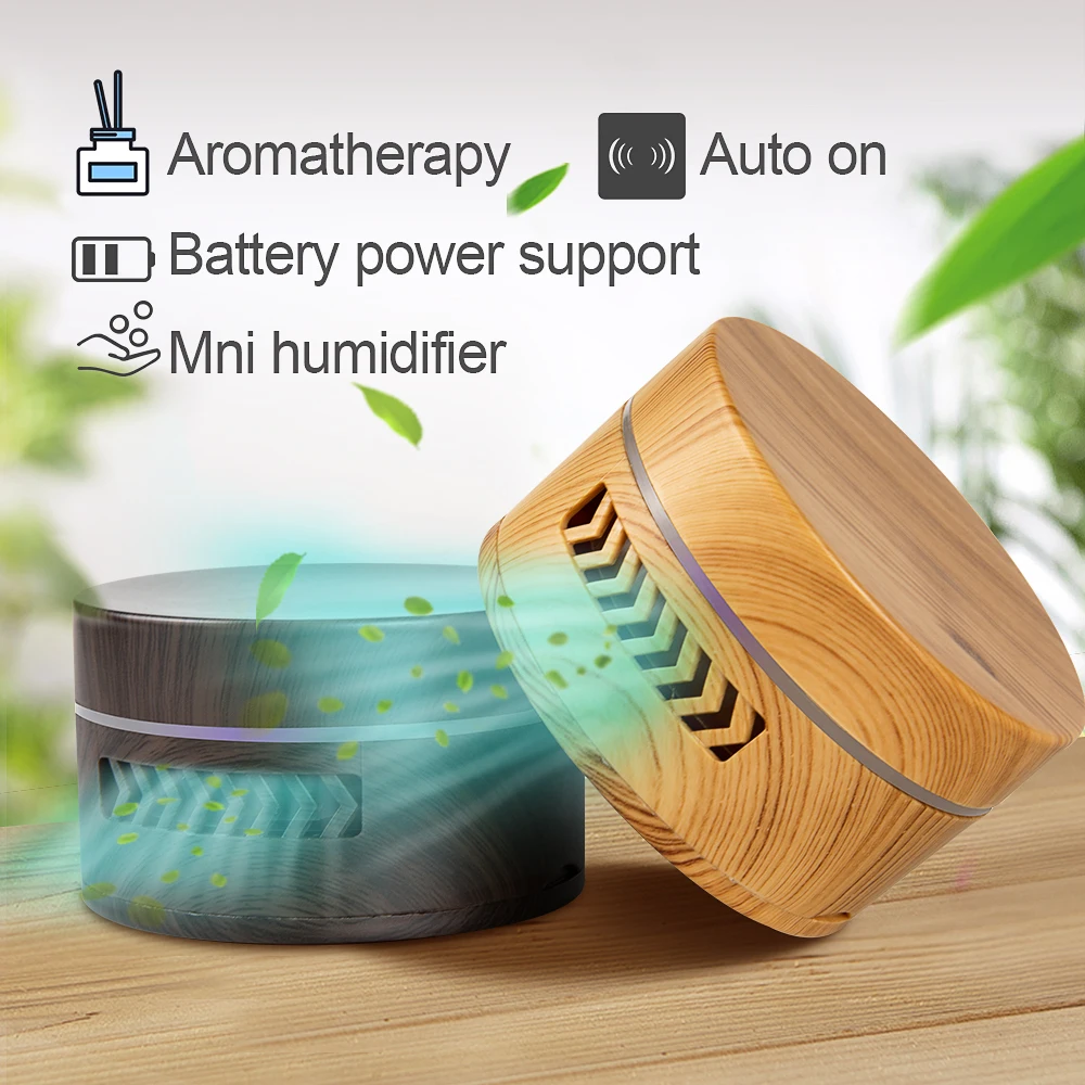 KBAYBO Mini aroma diffuser Aromatherapy Upgraded Air Purifier wood Car Aroma Diffuser Essential Oil