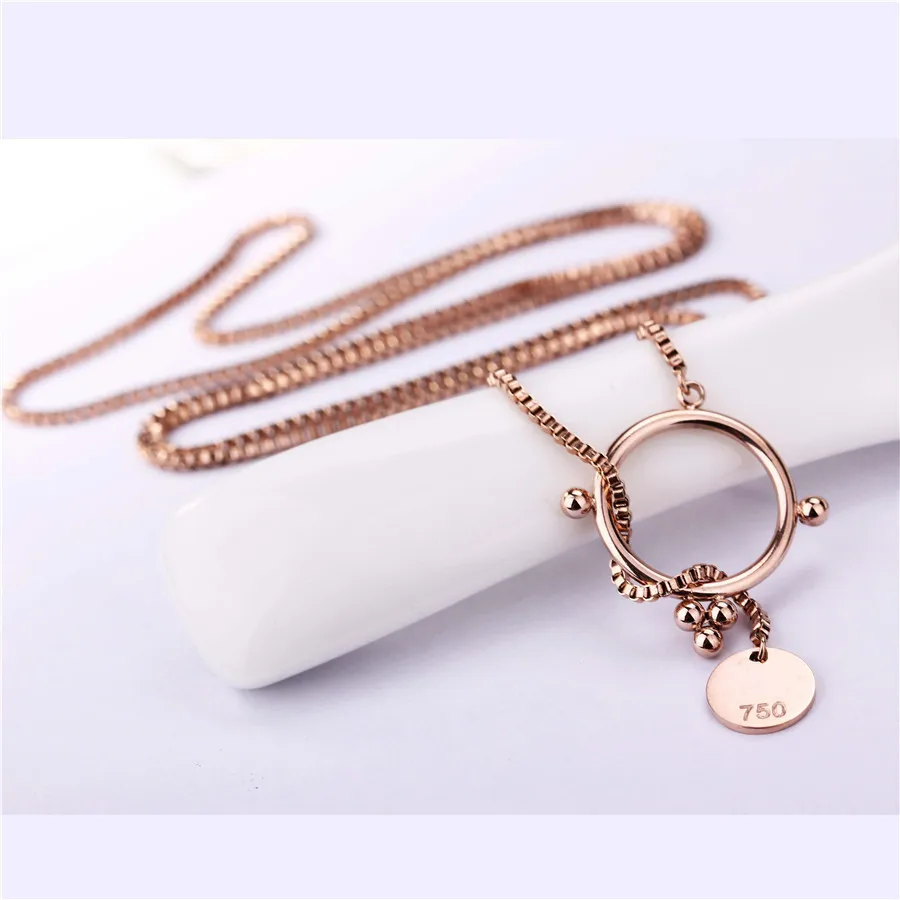 Trendy Adjustable Pendant Necklace Casual Long Stainless Steel Box