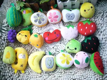 

50pcs/lot wholesale Plush toy fruit and vegetables decoration gift small pendant