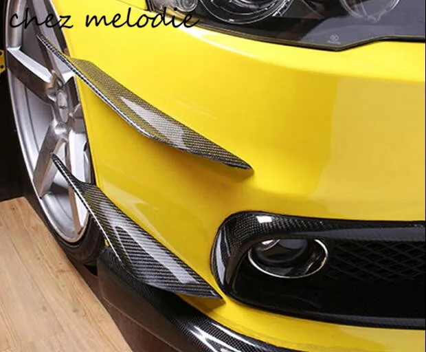 

4pcs/set all real Carbon fiber/primer unpainted FRP Car front bumper decorative air diffuser side fins For Mitsubishi EVO