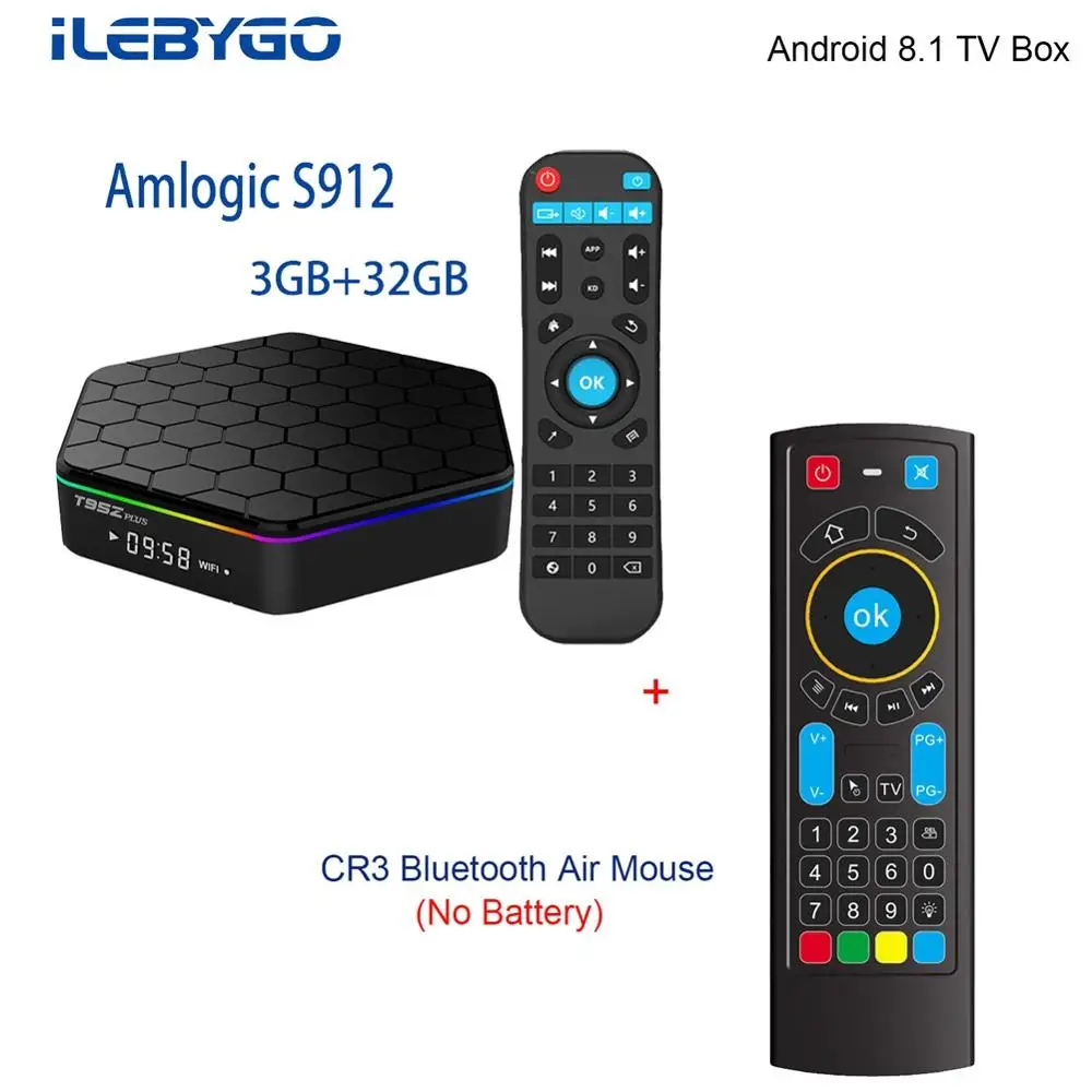 Розовое золото ТВ приставка Ilebygo T95Z Plus Android 3 Гб/32 ГБ Amlogic S912 Восьмиядерный Android 7,1 ТВ приставка 2,4G/5 ГГц WiFi BT4.0 4K ТВ приставка - Цвет: Розовое золото