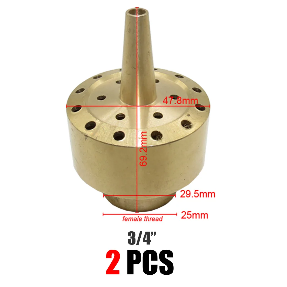 MUCIAKIE 1/2 3/4 1 дюймов с внутренней резьбой декоративные разбрызгиватели для фонтана сопло латунь медь пруд пейзаж разбрызгиватели - Цвет: BxAB865C