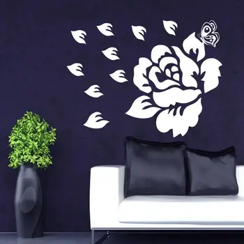 

Rose Wall Decals Flower Petals Decal Bedroom Home Decor Vinyl Sticker Art