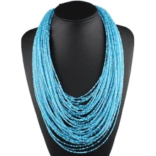 Claire jin богемное многослойное ожерелье с маленькими бусинами винтажное женское модное массивное ожерелье s колье этнические ювелирные изделия