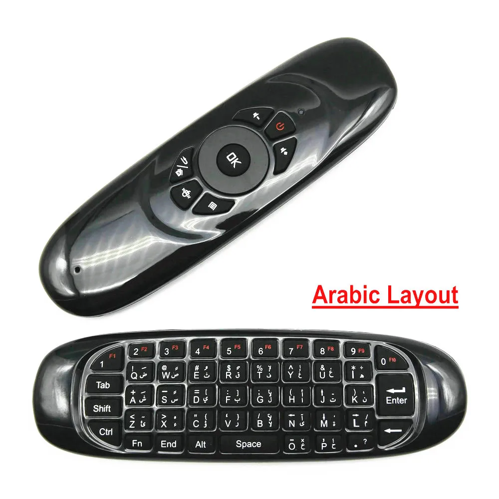 Беспроводная клавиатура Tikigogo C120 2 4G Air mouse русская английская Арабская испанская