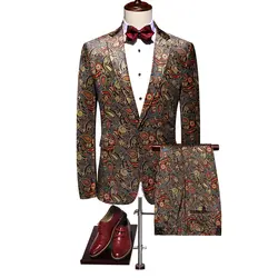 MarKyi мужские костюмы slim fit 2019 новые роскошные мужские костюмы плюс размер 5XL куртка брюки костюмы для мужчин 2 шт
