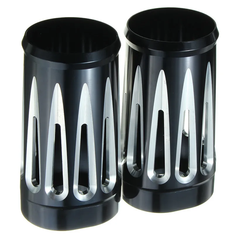 

Aluminum Fork Boot Slider Cover Edge Cut Billet Cow RSD For Harley Touri