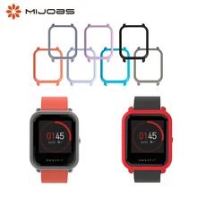 Mijobs Case Cover PC Bumper Protector for Xiaomi Huami Amazfit Bip BIT Lite Youth Accessories Wrist Straps Watch Band Smartwatch