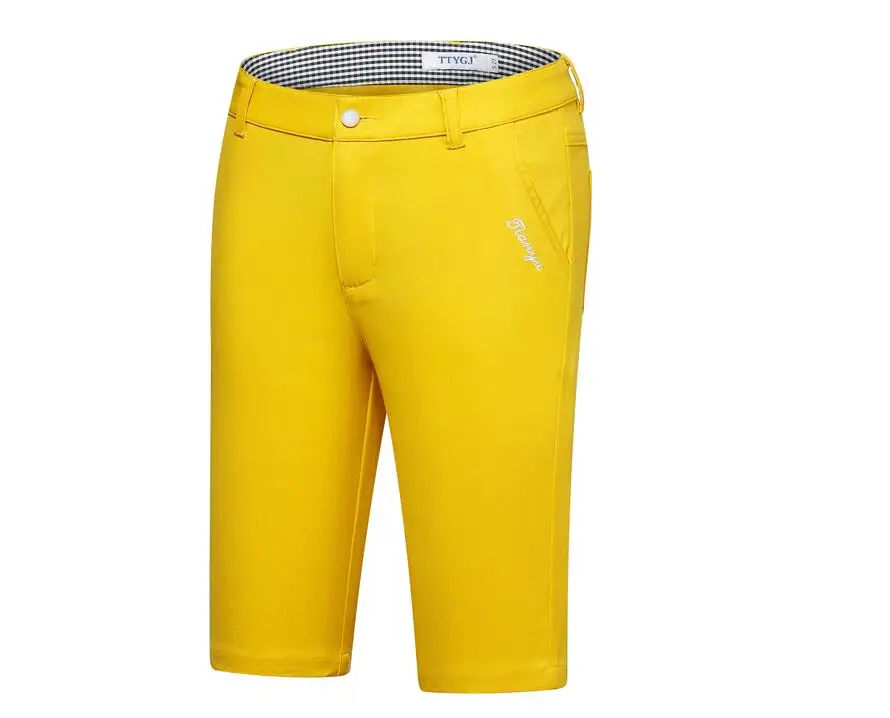 Macio E Confortável cor Sólida Calções Desportivos de Golfe XS-XL