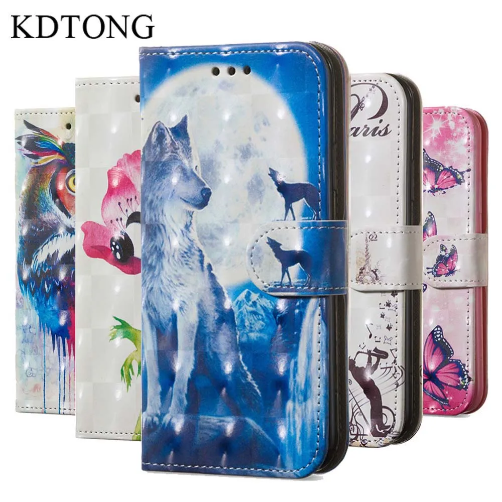 

KDTONG Case sFor Cover Samsung Galaxy A8 2018 Case Flip Leather Soft Silicone Walte Card Cover For Galaxy A8 Plus 2018 Case Capa