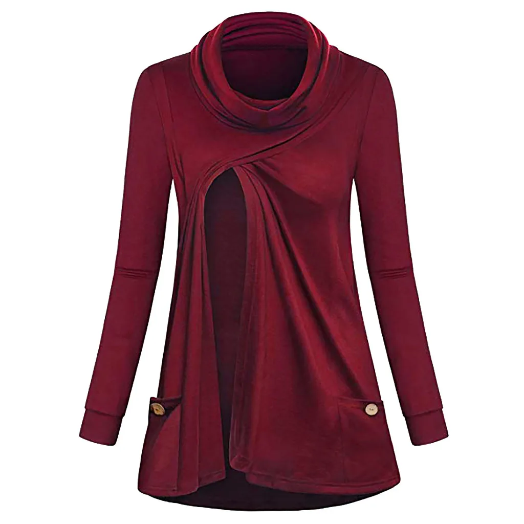 

Women Pregnant Maternity Nursing T-Shirts Breastfeeding clothing for Pregnant Women Soild manteau femme Shirt S-XXL PLus Size