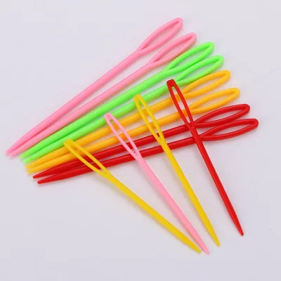 100Pcs 7cm Plastic Knitting Needles Crochet Hooks Tapestry Wool Yarn Children DIY Sweater Weaving Tools Funny Colorful | Дом и сад