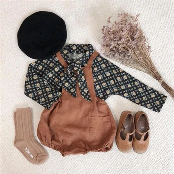 

EnkeliBB Toddler Girls Autumn Onesie Baby Boys Summer Fall Clothes Baby Girl Fashion Romper Kids Sling Playsuit Infant Outfit