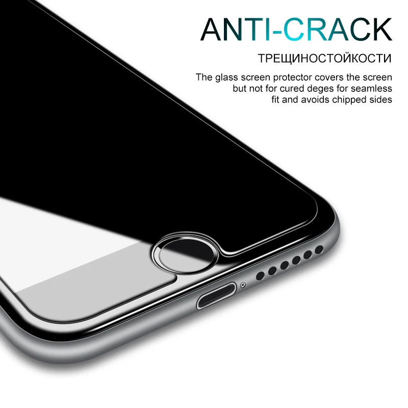 Coolreall 2 шт. 2.5D закаленное стекло пленка для iPhone 6 6s 7 8 Plus X ультратонкое 0 25 мм