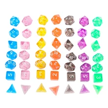 7Pcs/set Clear Polyhedral Game Dice For Dragon Pathfinder D20 D12 2xD10 D8 D6 D4 цена 7Pcs/set Clear Polyhedral Game Dice For Dragon Pathfinder D20 D12 2xD10 D8 D6 D4 цены онлайн
