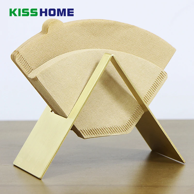 Stainless Steel Coffee Filter Paper Rack 4 Colors Teflon Surface Soild